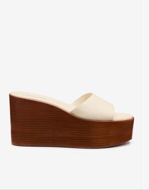 Kurt Geiger summer khaki wedges studs leather